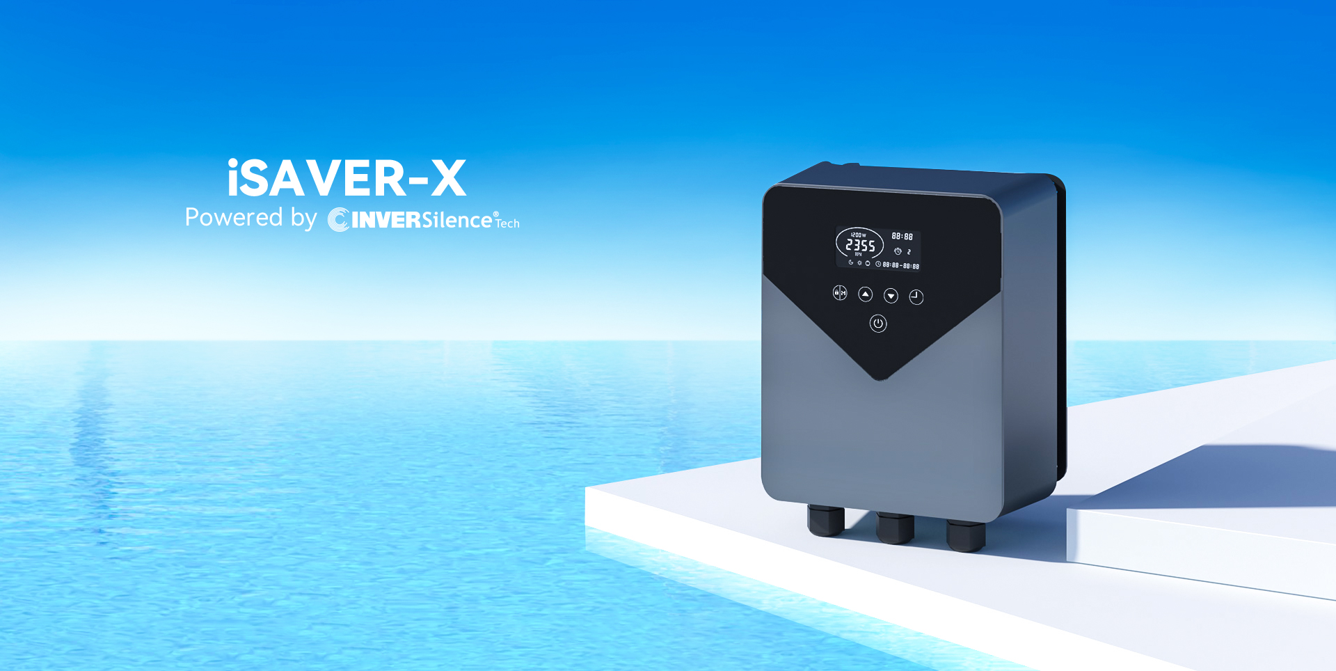 iSAVER-X - Aquagem Pool Pump Frequency Inverter Powered by inversilence technology